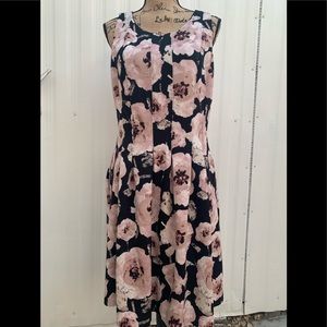 Ivanka Trump Dress Floral Fit Flare Dress 14